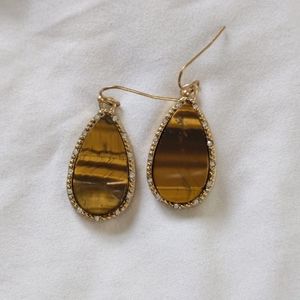 Tiger's Eye (faux) earrings